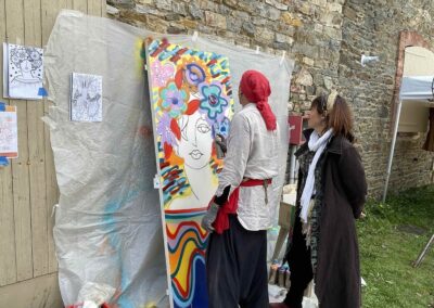 Œuvre artistique réalisé en direct par Jean-Marie pour la troisième vente aux enchères